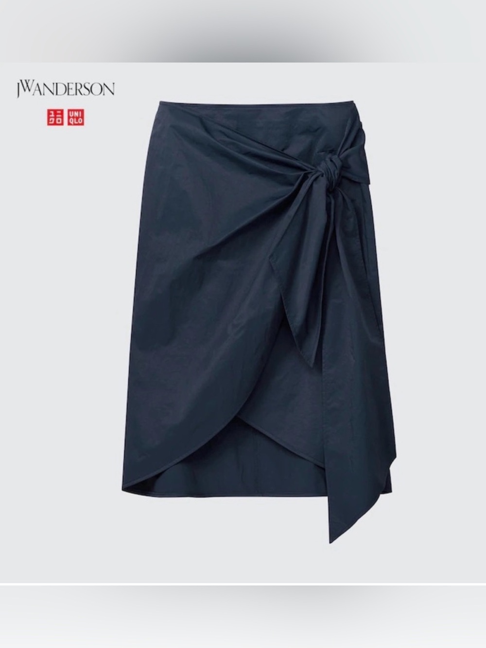 JW Anderson X Uniqlo Navy Asymmetrical Wrap Skirt